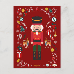 Roter Vintage-Nussknacker Weihnachten