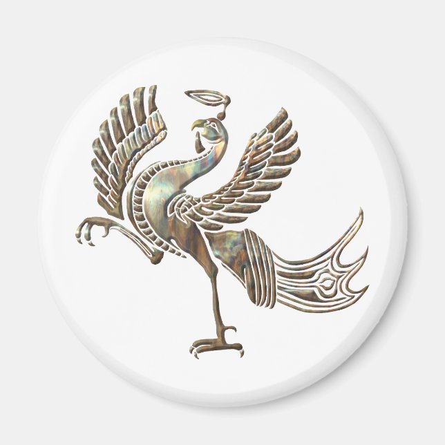 Roter Vogel erhitztes Kupfer Magnet (Vorne)