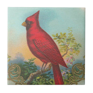 Roter Vogel Fliese
