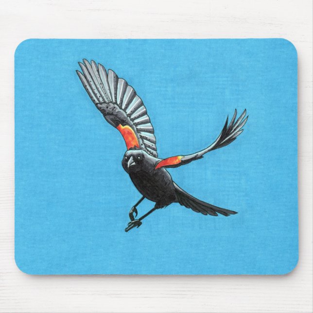 Roter Vogel Mousepad (Vorne)