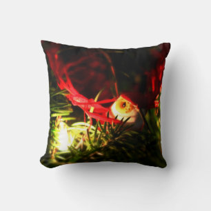 Roter Vogel-Schmuck am Weihnachtsbaum-Feiertags-Ki Kissen