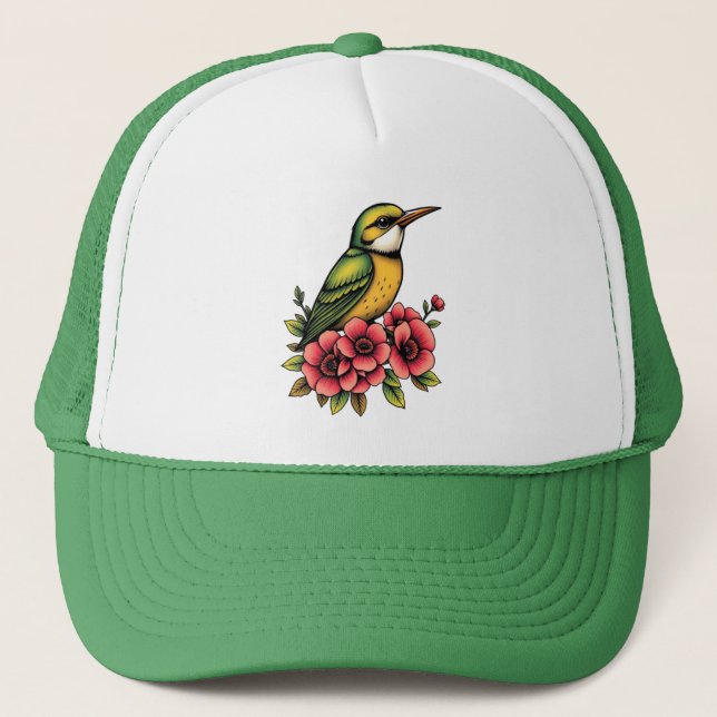 Roter Vogel Truckerkappe (Vorderseite)