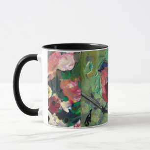Roter Vogel , zeitgenössisches Gemälde Tasse