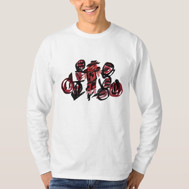Roter Vogelscheuche  Herbst  T-Shirt (Vorderseite)