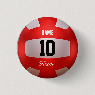 Roter Volleyball Button