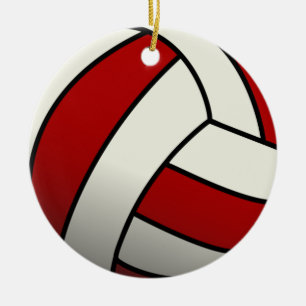 Roter Volleyball Keramikornament