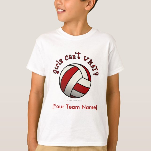 Roter Volleyball T-Shirt (Vorderseite)