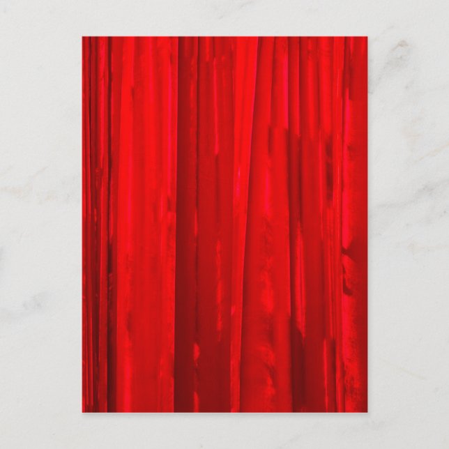 Roter Vorhang Postkarte (Vorderseite)
