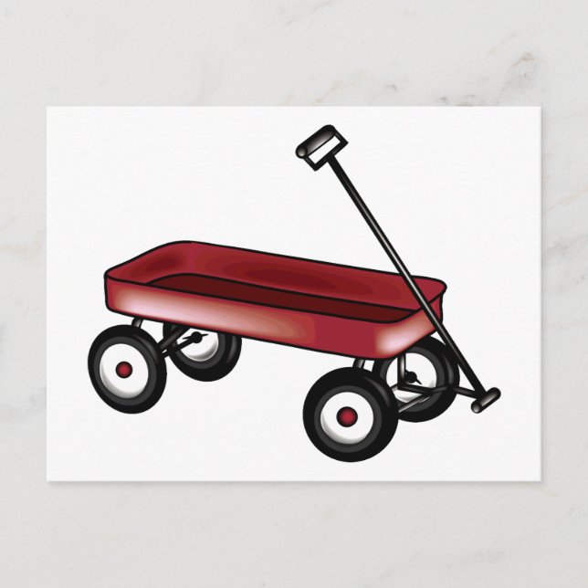Roter Wagen Postkarte (Vorderseite)