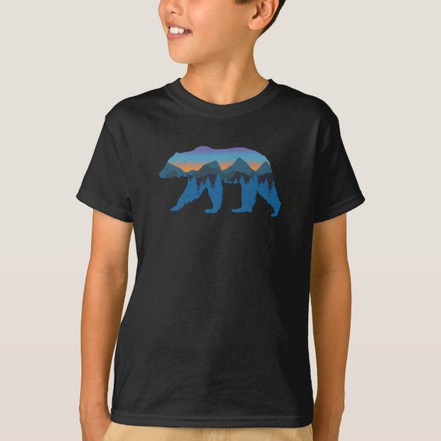 Roter Waldbär Blauer Proud-Bär T-Shirt (Vorderseite)