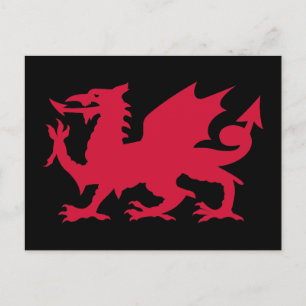 Roter walisischer Drache Postkarte