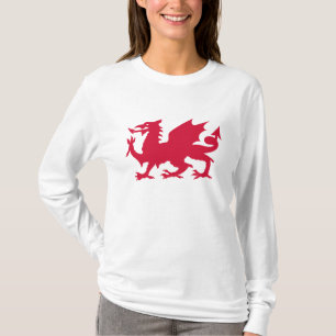 Roter walisischer Drache T-Shirt
