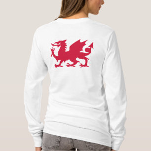Roter walisischer Drache T-Shirt