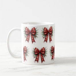 Roter Wasserfarben-Weihnachtsbogen Kaffeetasse