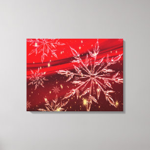 Roter Weihnachts Hintergrund Leinwanddruck