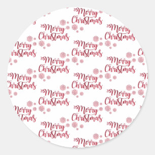 Roter Weihnachtsaufkleber Runder Aufkleber