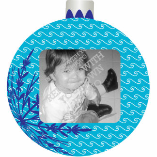 Roter Weihnachtsball-Rahmen Fotoskulptur Ornament
