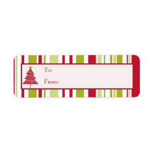 Roter Weihnachtsbaum Geschenkmarken