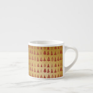 Roter Weihnachtsbaum modern in Gold Espressotasse