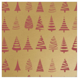 Roter Weihnachtsbaum modern in Gold Stoff