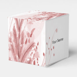 Roter Weihnachtsbaum Schneedekoration Schöne Geschenkschachtel