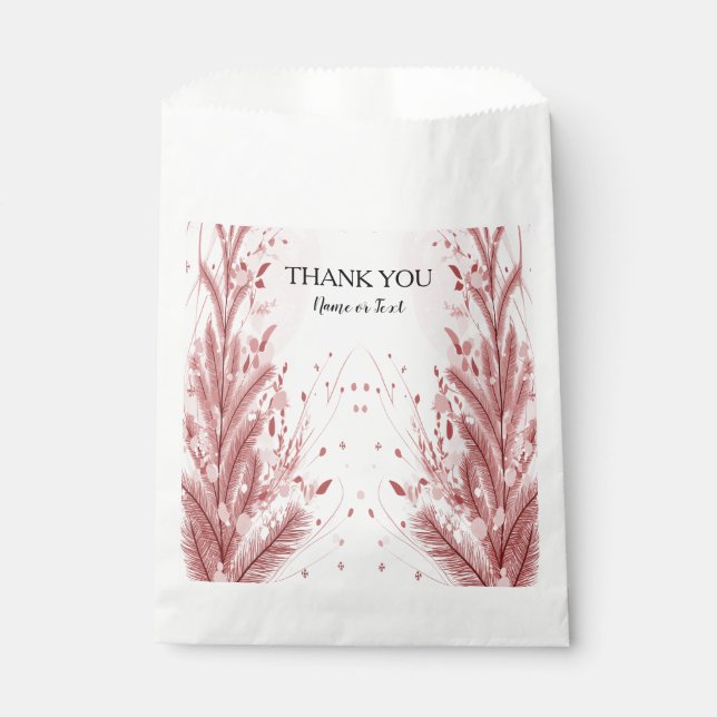 Roter Weihnachtsbaum Schneedekoration Schöne Geschenktütchen (Vorderseite)