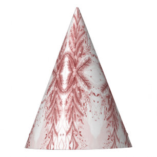 Roter Weihnachtsbaum Schneedekoration Schöne Partyhütchen