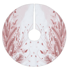 Roter Weihnachtsbaum Schneedekoration Schöne Polyester Weihnachtsbaumdecke