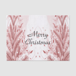 Roter Weihnachtsbaum Schneedekoration Schöne Seidenpapier