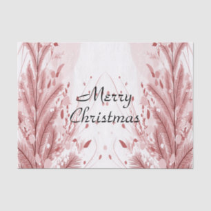 Roter Weihnachtsbaum Schneedekoration Schöne Seidenpapier