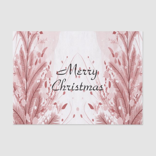 Roter Weihnachtsbaum Schneedekoration Schöne Seidenpapier (Vorderseite)