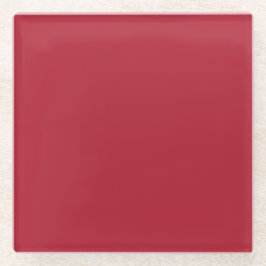 Roter Weihnachtsfarbe quadratischer Glasuntersetze Glasuntersetzer