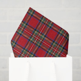 Roter Weihnachtskarostoff Seidenpapier