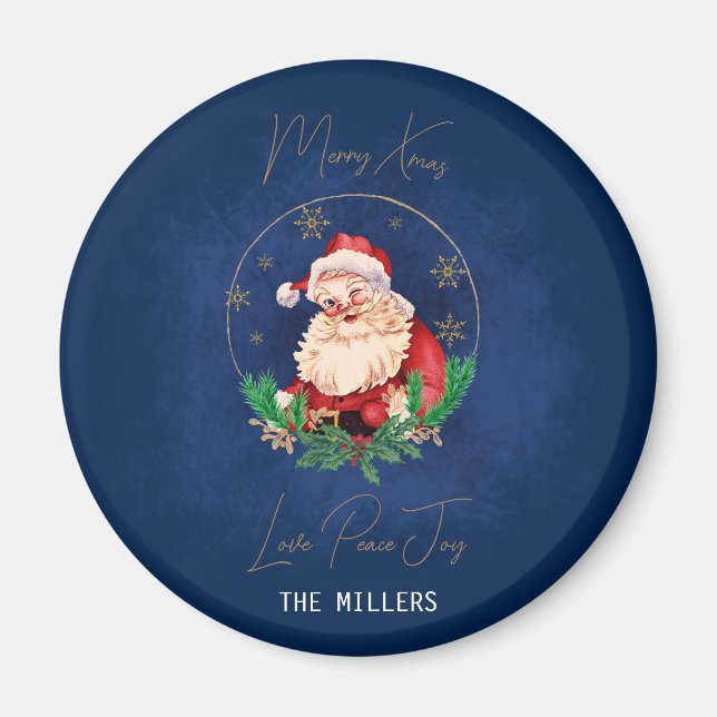 Roter Weihnachtsmann Feierliche Winterfeier Weihna Magnet (Vorne)