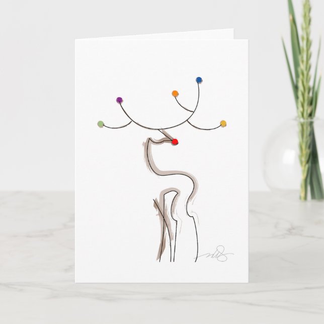 Roter Weihnachtsmann Feiertagskarte (Vorderseite)