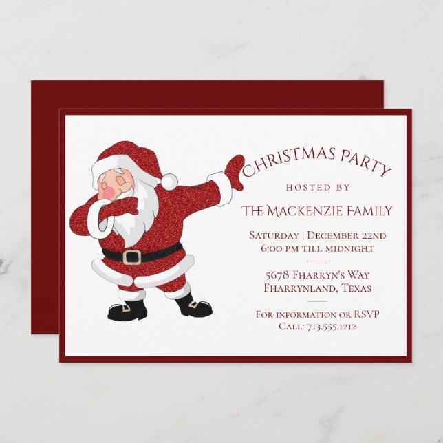 Roter Weihnachtsmann| Freizeiturlaub XMAS Spaß Feiertagskarte (Vorne/Hinten)