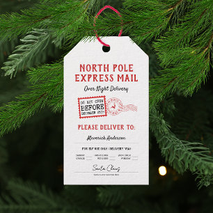 Roter Weihnachtsmann Nordpol Weihnachten Geschenkanhänger