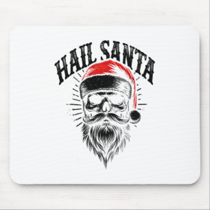 Roter Weihnachtsmann-Totenkopf-Weihnachtsfeiertag Mousepad