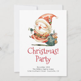 Roter Weihnachtsmann Weihnachten und Neujahr Einla