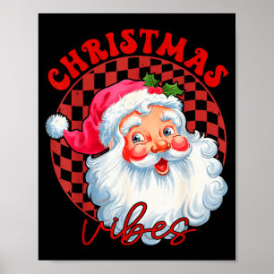 Roter Weihnachtsmann Weihnachtsstimmung Vintage Nk Poster