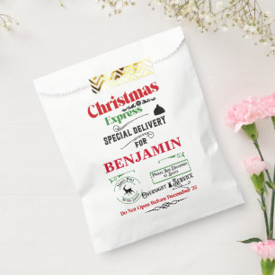 Roter Weihnachtsmannsack Nordpol Hirsch Lieferung Geschenktütchen
