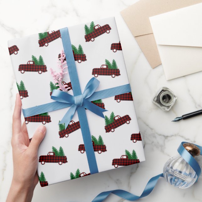 Roter Weihnachtsmuster  Geschenkpapier (Schenken)