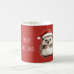 Roter Weihnachtsmützen-Igel Kaffeetasse