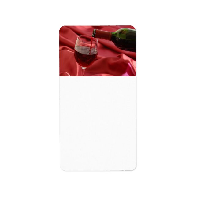 Roter Wein Adressaufkleber (Vorne)