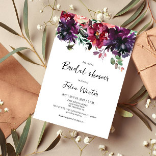 Roter Wein Blumendusche Einladung