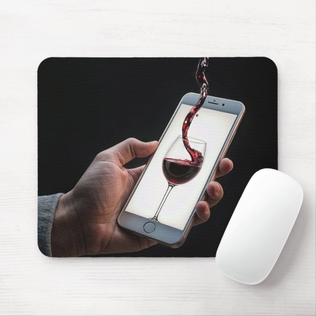 Roter Wein - Einstieg in ein Smartphone Mousepad (Mit Mouse)