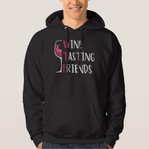 Roter Wein Freunde trinken Brille WTF Weinprobe Hoodie