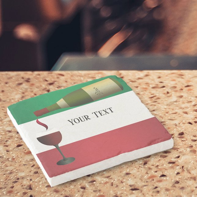 Roter Wein gegossen Steinuntersetzer (Von Creator hochgeladen)