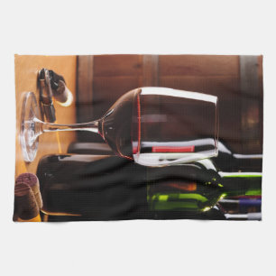 Roter Wein Geschirrtuch