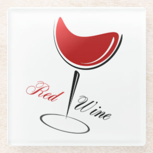Roter Wein Glasuntersetzer